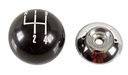Shift Ball - Black/Chrome - 4-Speed Muncie, 5/16" Thread - 68-71 Chevy II Nova; 68-71 Chevelle El Camino