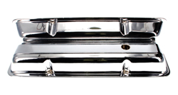 Valve Covers - Chrome - LH/RH Pair - 68 Camaro SS -350 & Z/28 Chevy II Nova Chevelle El Camino Fullsize Chevy Car Corvette