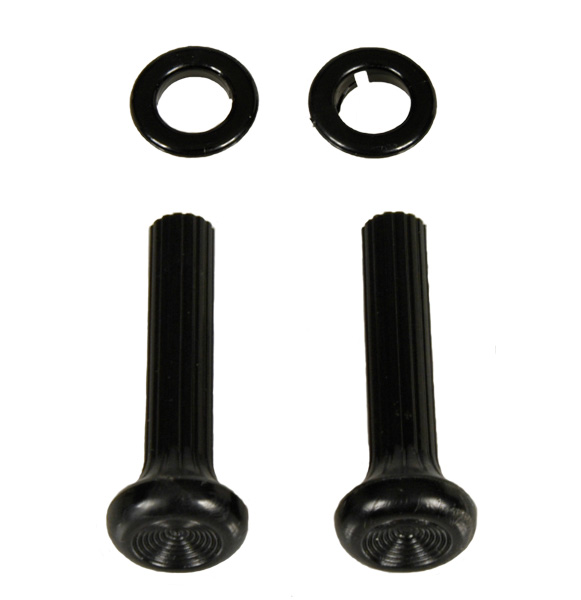 Dash Side Vent Pull Knobs & Black Ferrules - 4 Piece Set for Both Sides - 68 Camaro Firebird