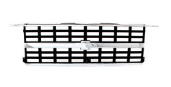 Premium Grille - OE Style w/ Emblem Mount - Chrome/Dark Gray (Dual Headlights) - 89-91 Chevy R/V Blazer Suburban