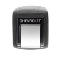 Horn Button - Black/Silver For Deluxe Steering Wheel - 78-91 Chevy C/K Pickup; 87-91 R/V Pickup Blazer Suburban