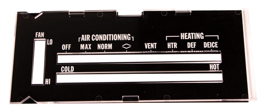 [R-420] Heater Control Lens with A/C - 70-72 Camaro