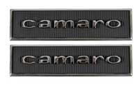 [W-094] Door Panel Emblems - "camaro" - LH/RH Pair - 67 Camaro (Standard)