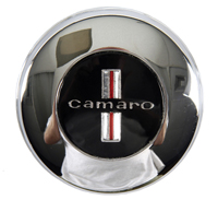 [W-178F] Steering Wheel Horn Cap (Standard & Deluxe) - Polished Chrome with "camaro" Inseert - 67 Camaro (Standard)