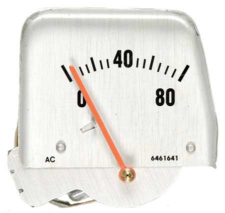 [W-354] Console Oil Gauge Assembly - Silver Face - 68-69 Camaro