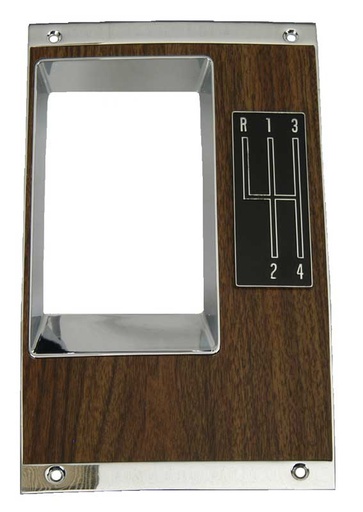[W-368] Console Shift Plate - With 4-Speed Pattern - 68 Camaro