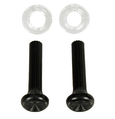 [W-564] Dash Side Vent Pull Knobs & Clear Ferrules - 4 Piece Set for Both Sides - 68 Camaro Firebird