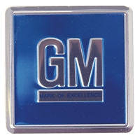 [W-857] Door Decal - Blue Foil "GM Mark Of Excellence" (Sold Each) - Fits many 68-70 GM Models
