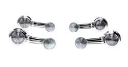 [W-928] Window Crank Set - Front & Rear - Correct with Casting Number (Clear Knob) - 69 Camaro