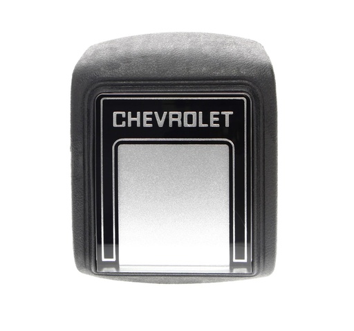 [459-4078-1] Horn Button - Black/Silver For Deluxe Steering Wheel - 78-91 Chevy C/K Pickup; 87-91 R/V Pickup Blazer Suburban
